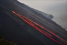 three branches of lava flow