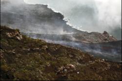 active lava flow in red colour